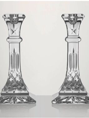 Waterford Crystal Lismore 8 inch Candlesticks Set of 2